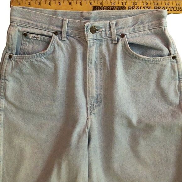 VTG Chic Ultra High Rise Bermuda Denim Shorts Waist Sz 30" Light Wash Jorts USA - Picture 8 of 15